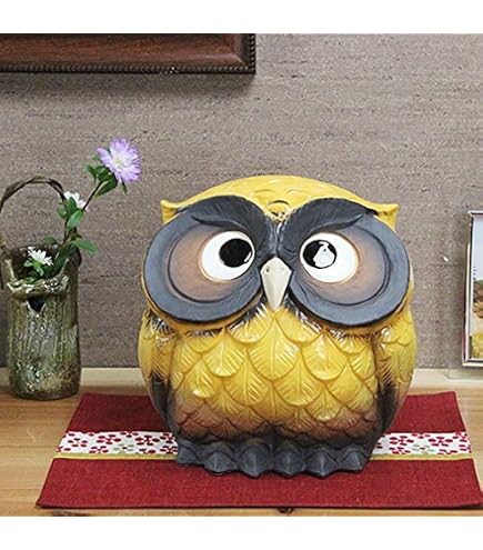Amazon｜信楽焼 5号丸目【fu-0069】 ふくろう 梟 陶器 信楽焼き 焼物